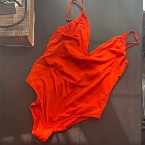 NWOT Kona Sol Bold Red Orange Swimsuit Large